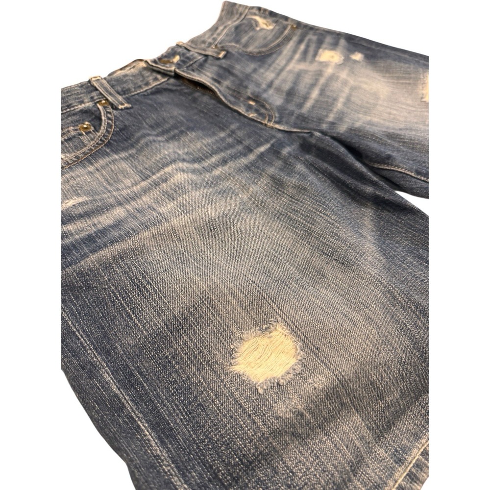 NWT BIG STAR Shorts Womens 28 Blue Denim Distressed Jean Casual